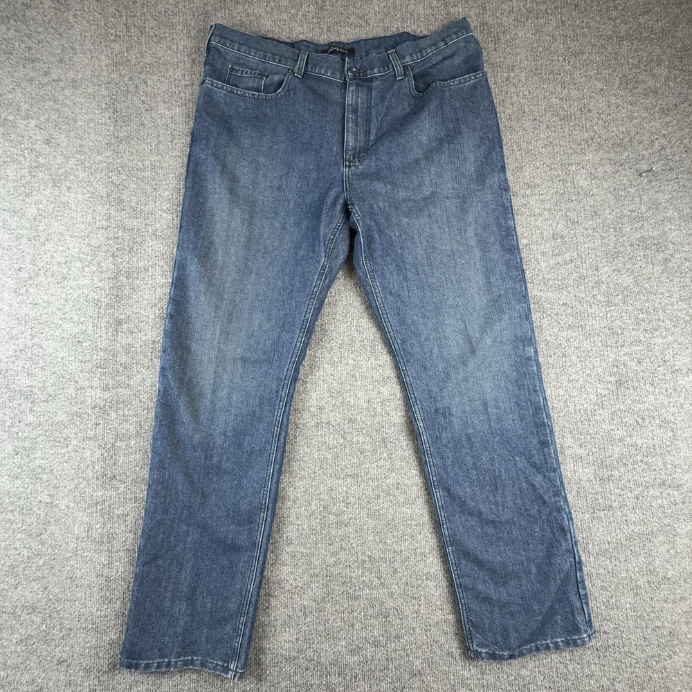Axist Jeans Mens 40x32 Blue Medium Wash Regular Fit Straight Classic Denim Pants